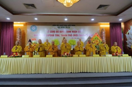 Công bố quyết định nhân sự Ban Trị sự GHPGVN 08 tỉnh, thành phía Bắc sau sáp nhập